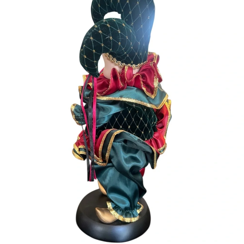 House of Lloyd Whimsical‎ Holiday Jester Figurine in Red and Green